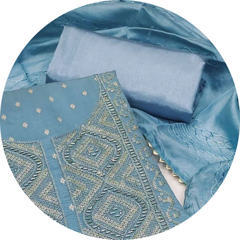 Unstitched Sharara Suit Materials