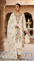 Pure cotton digital with mirror work unstitched suit with pure dupatta