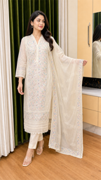 Kora Cotton Solo Unstitched Suit