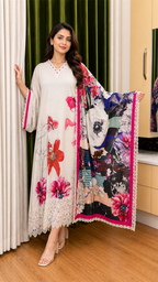 Pure Muslin Pakistani Unstitched Suit