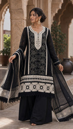 Cotton Pakistani with work unstitched suit